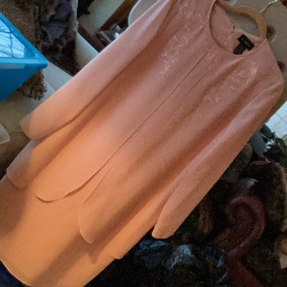 Pastel Pink Crepe daytime Mother of Bride dress beautiful size 16